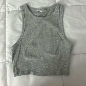 Zara grey tank cropped